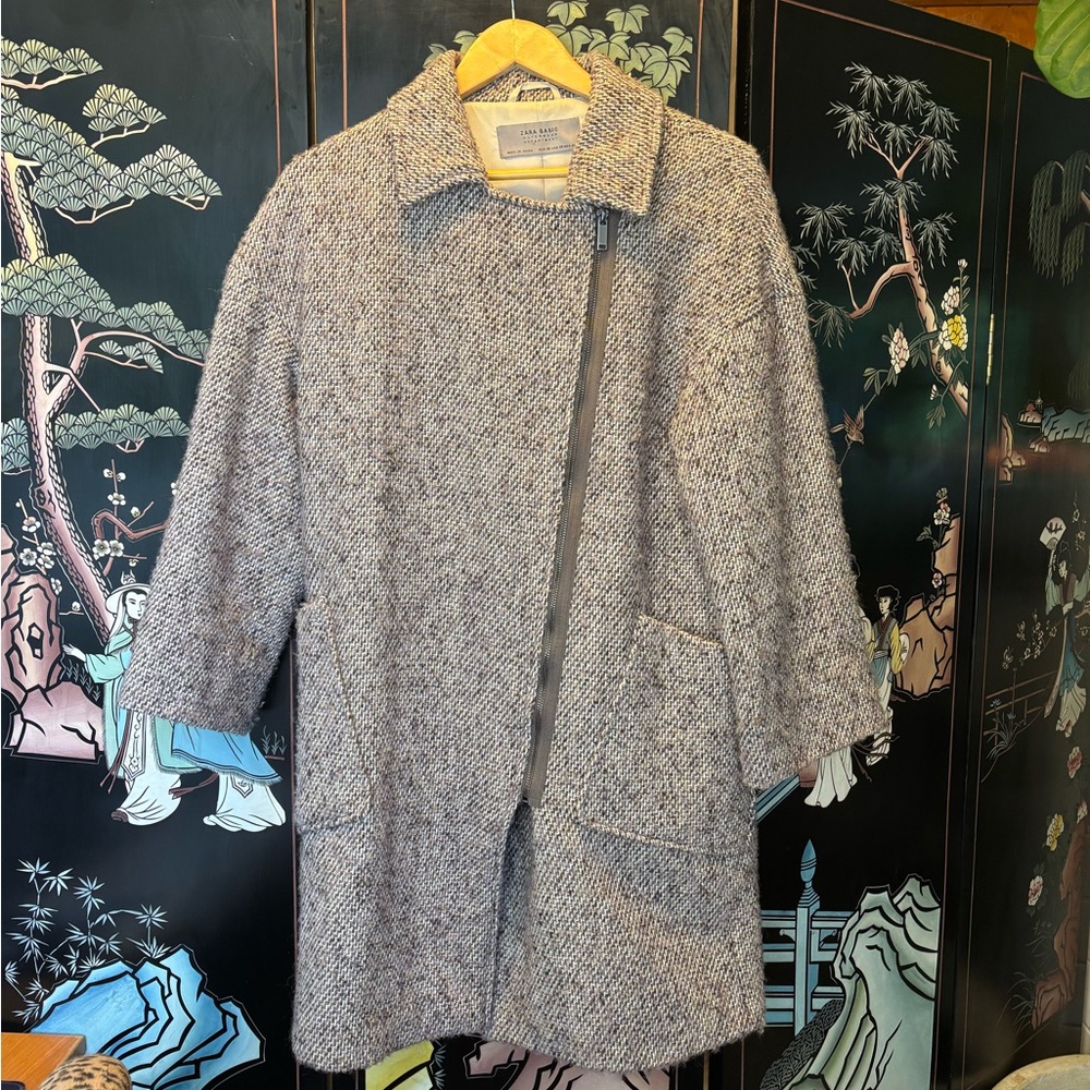 Zara Gray / Purple Cape Jacket